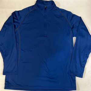 Eddie Bauer Men's Smooth Fleece 1/4 Zip Performance Pullover Royal Blue